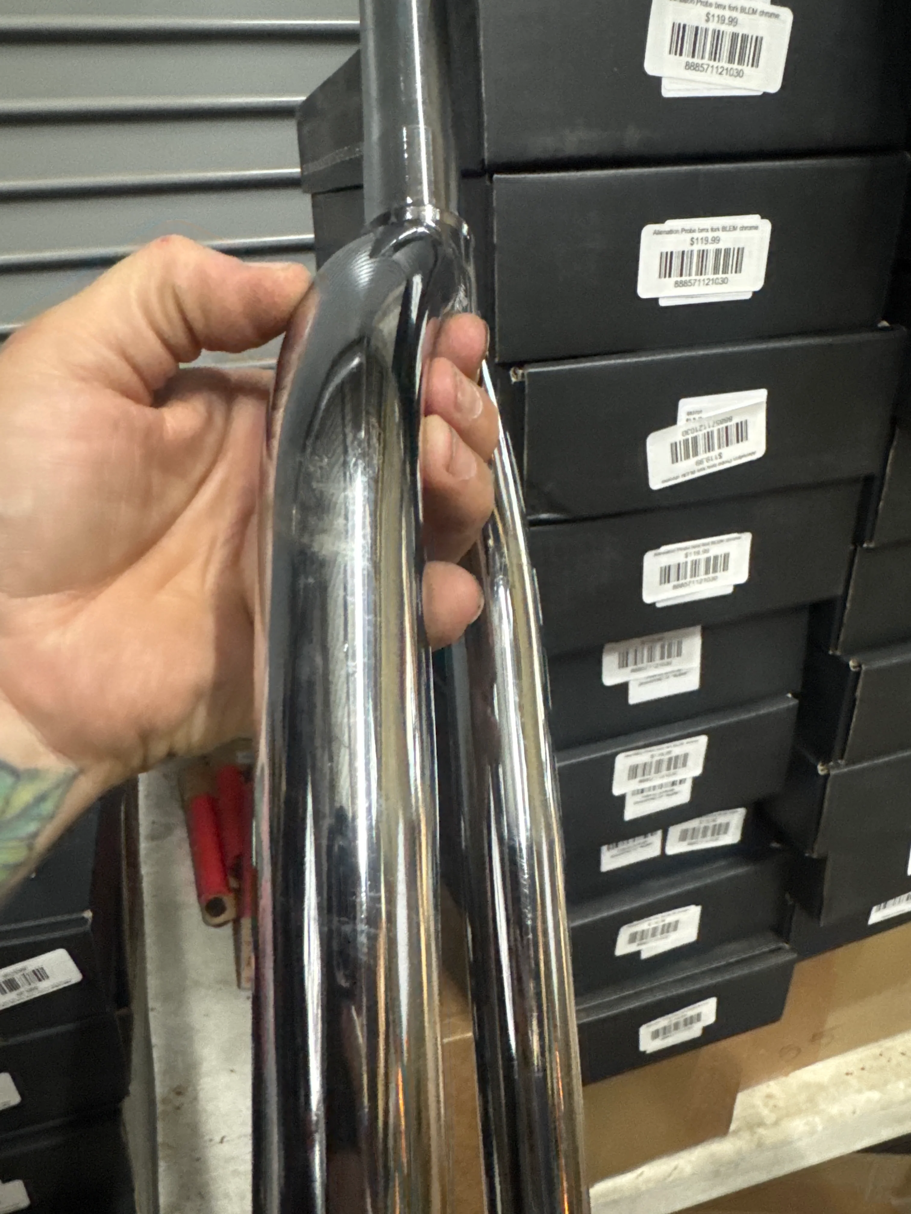 Alienation Probe bmx fork BLEM chrome - Image 2