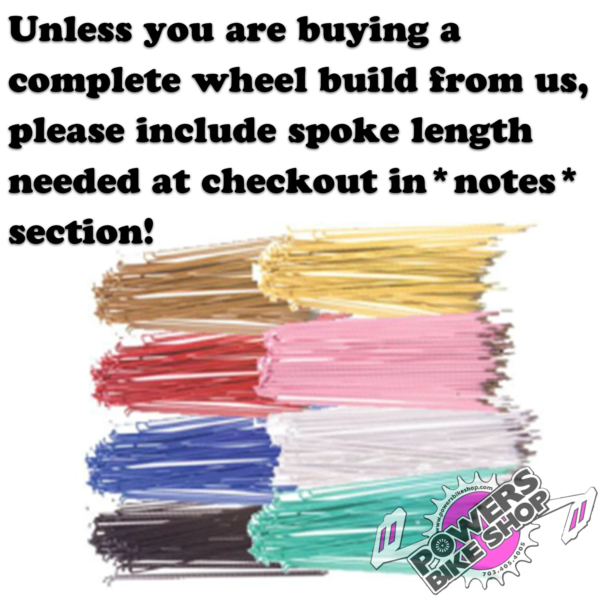 Painted Spokes pack of 72