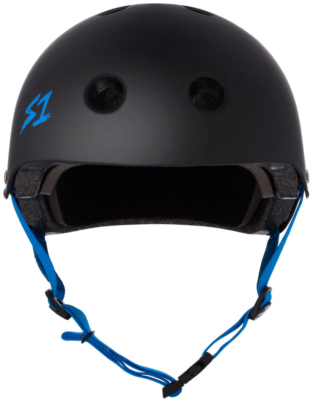 S-One S1 Lifer Helmet Black w/ cyan strap