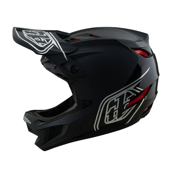 Troy Lee Design D4 Composite Helmet Shadow Black - Image 2