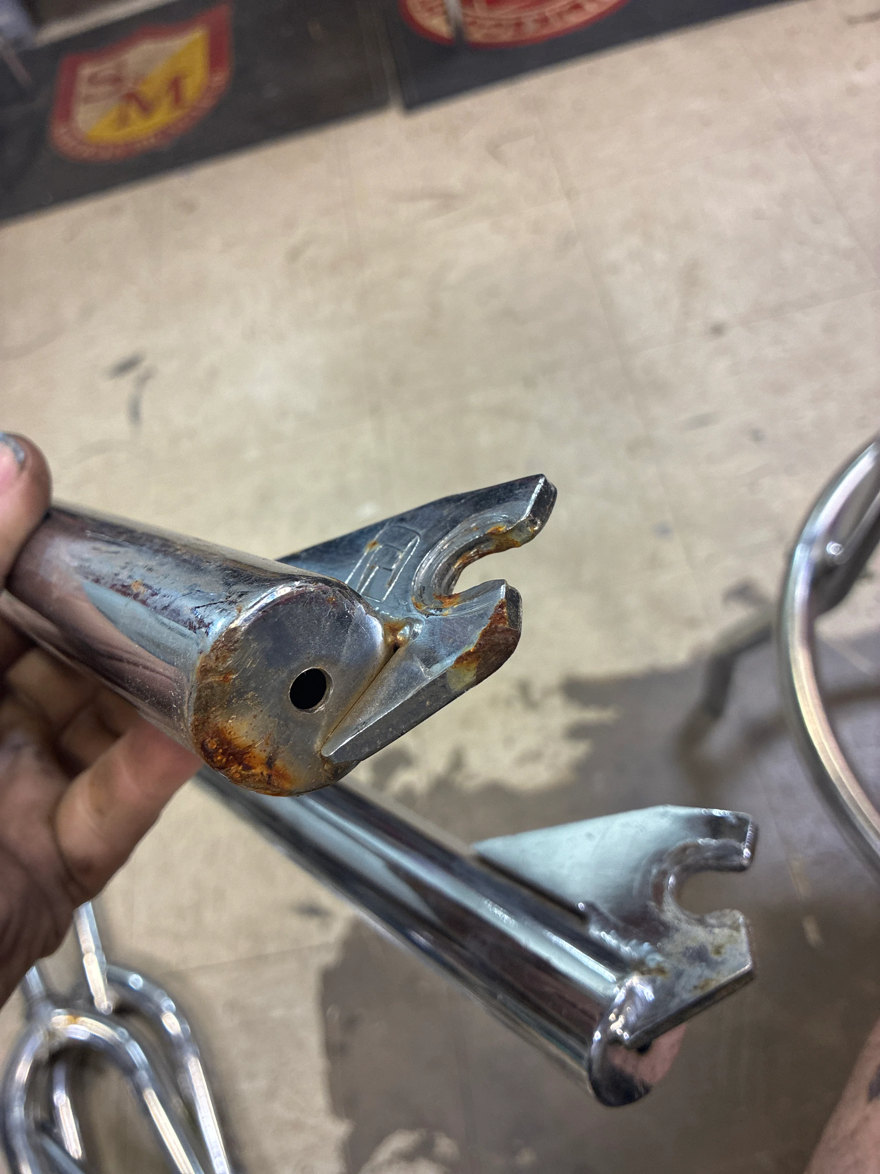 Vintage dyno chrome threaded fork - Image 3