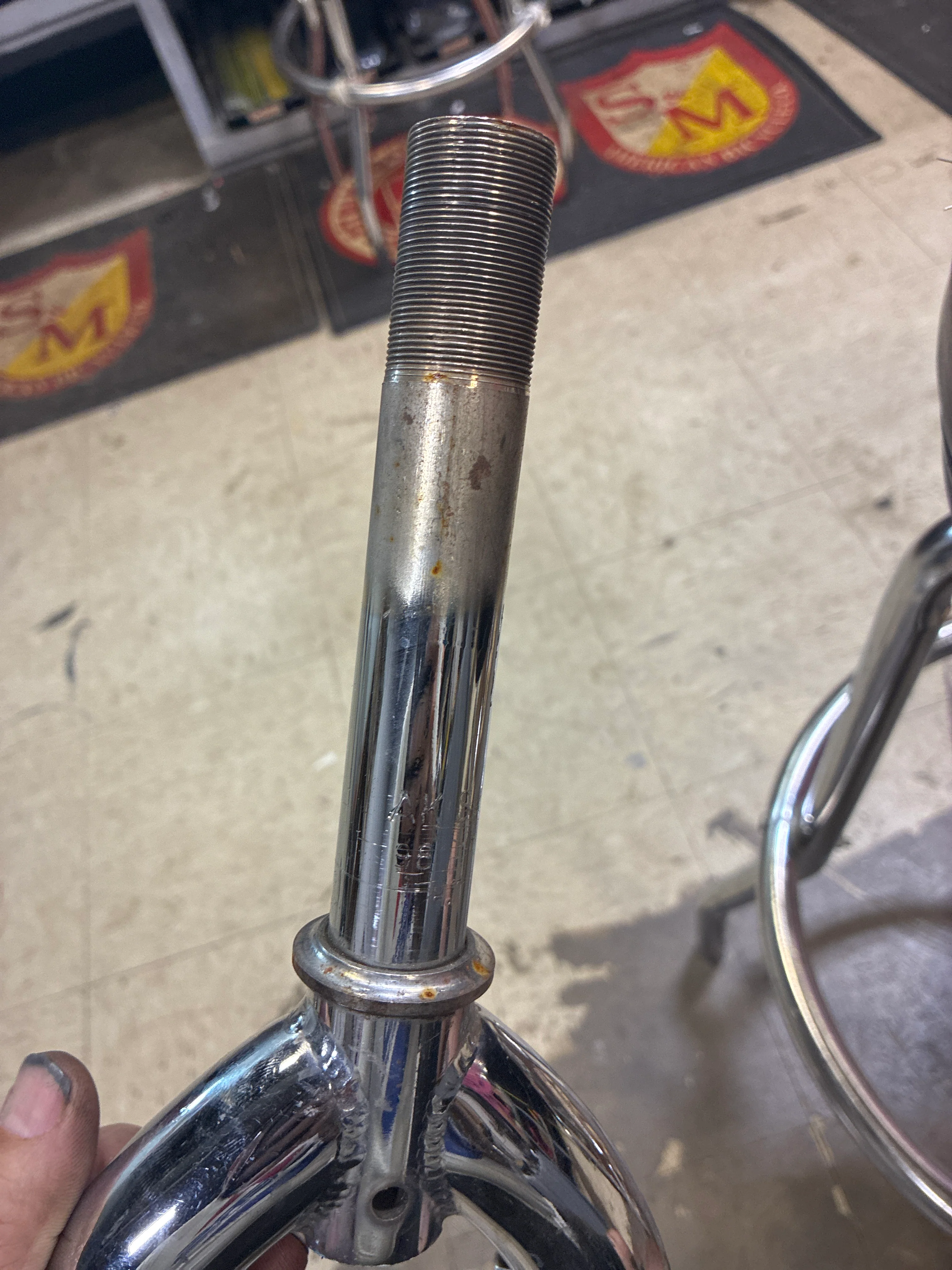 Vintage dyno chrome threaded fork - Image 4