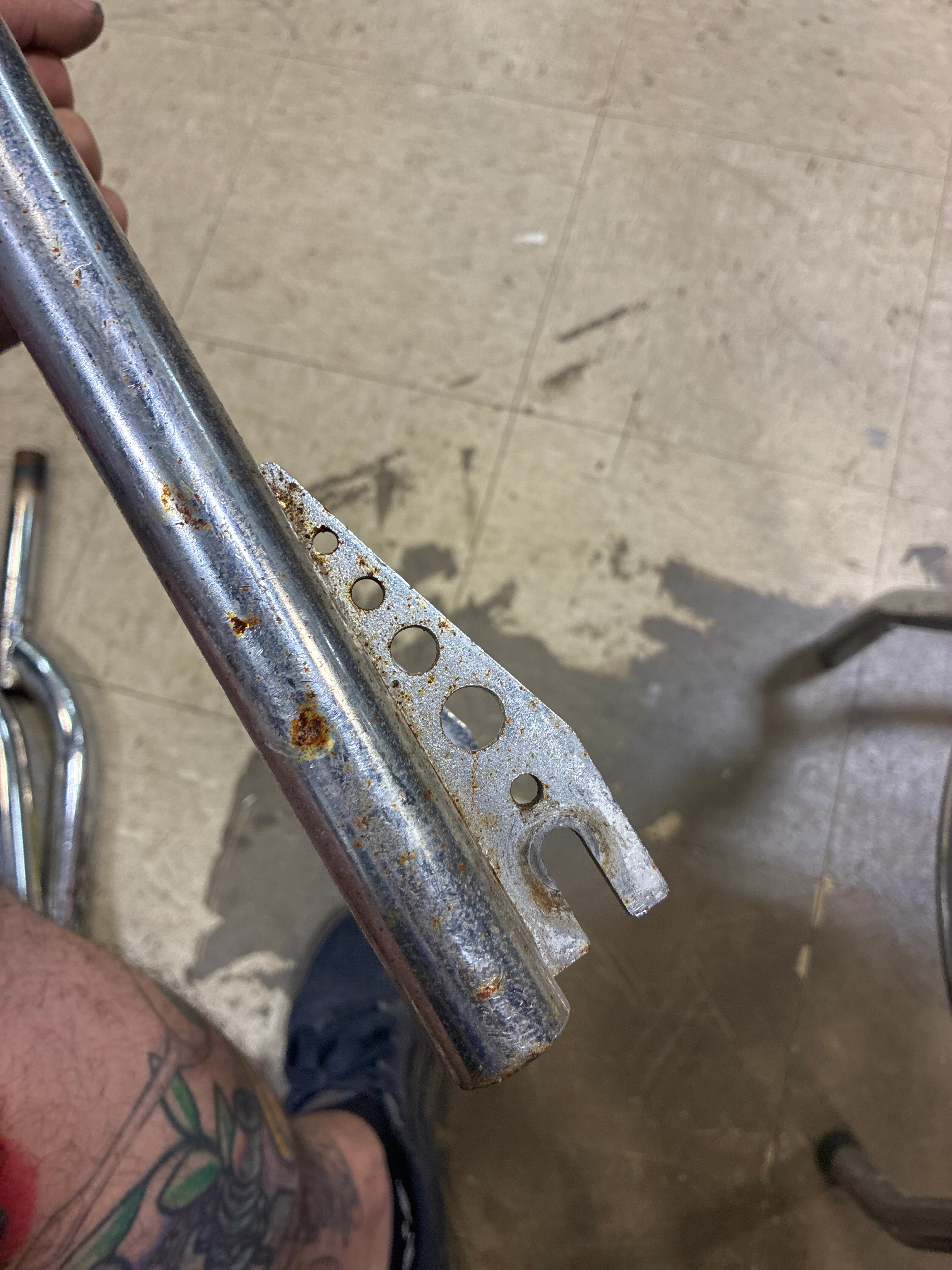 Vintage Oem chrome forks threaded rusty - Image 2